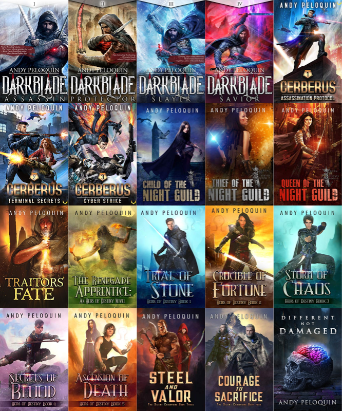 Hero of Darkness Series & more by Andy Peloquin ~ 25 MP3 AUDIOBOOK COLLECTION