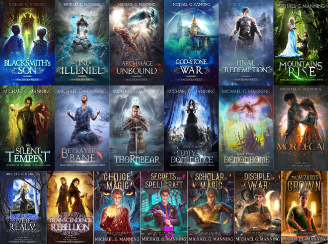Mageborn Series & more by Michael G. Manning ~ 21 MP3 AUDIOBOOK COLLECTION