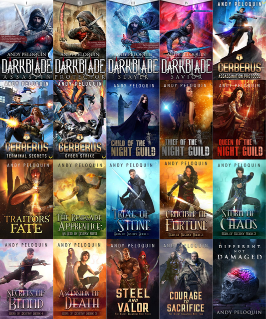 Hero of Darkness Series & more by Andy Peloquin ~ 25 MP3 AUDIOBOOK COLLECTION