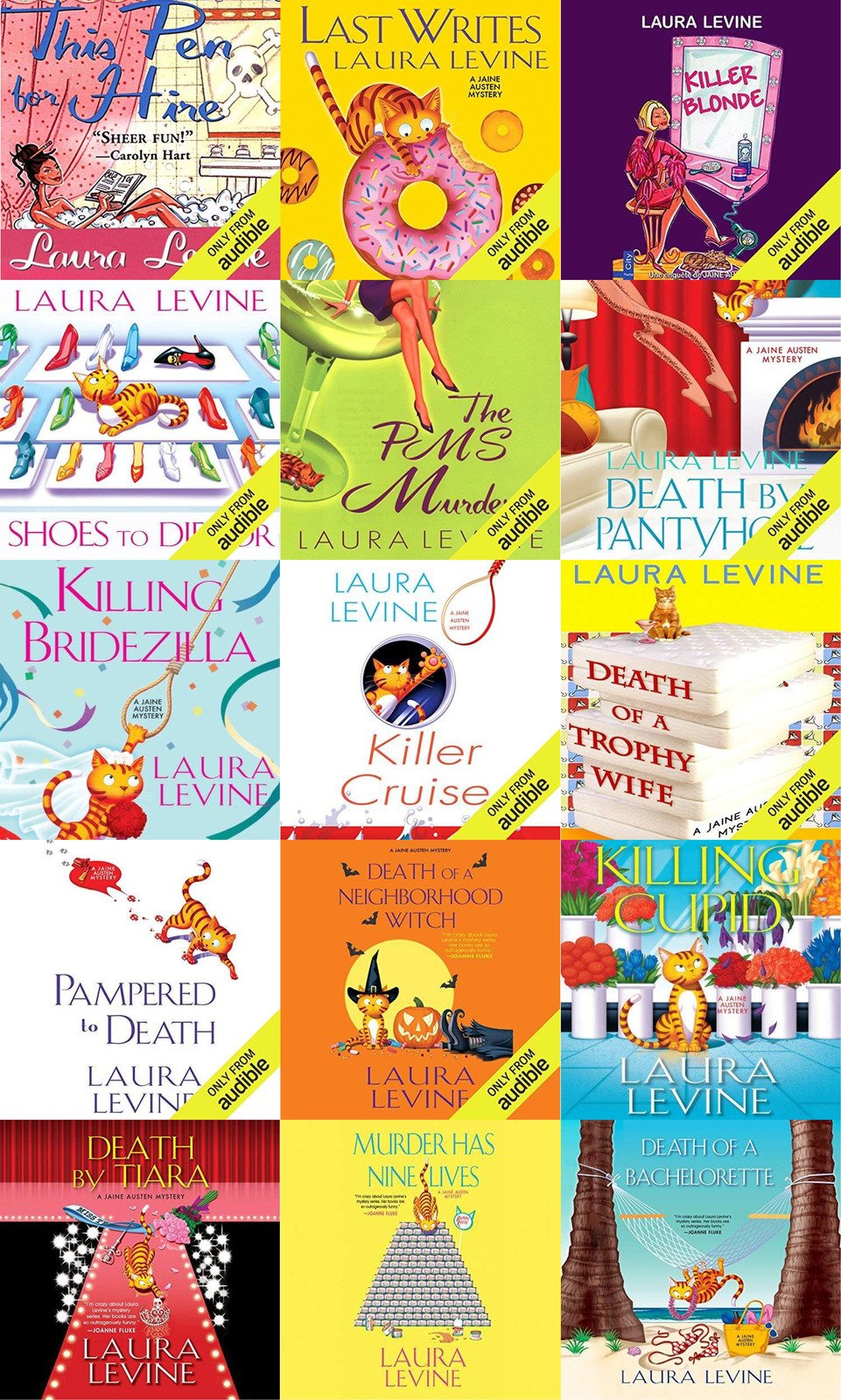 The Jaine Austen Series by Laura Levine ~ 15 MP3 AUDIOBOOK COLLECTION