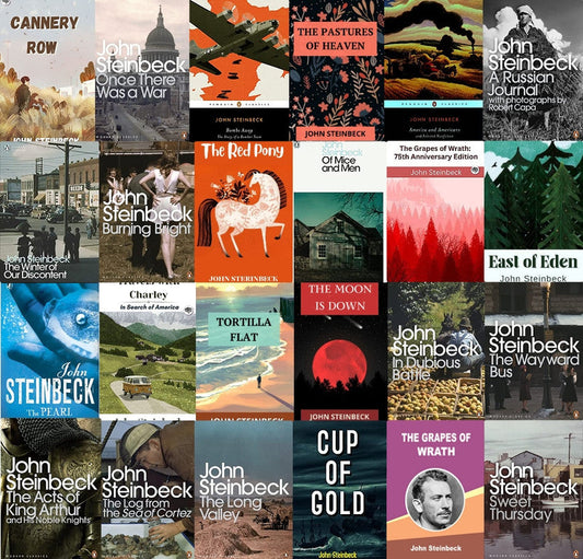 Cannery Row Series & more by John Steinbeck ~ 24 AUDIOBOOK COLLECTION